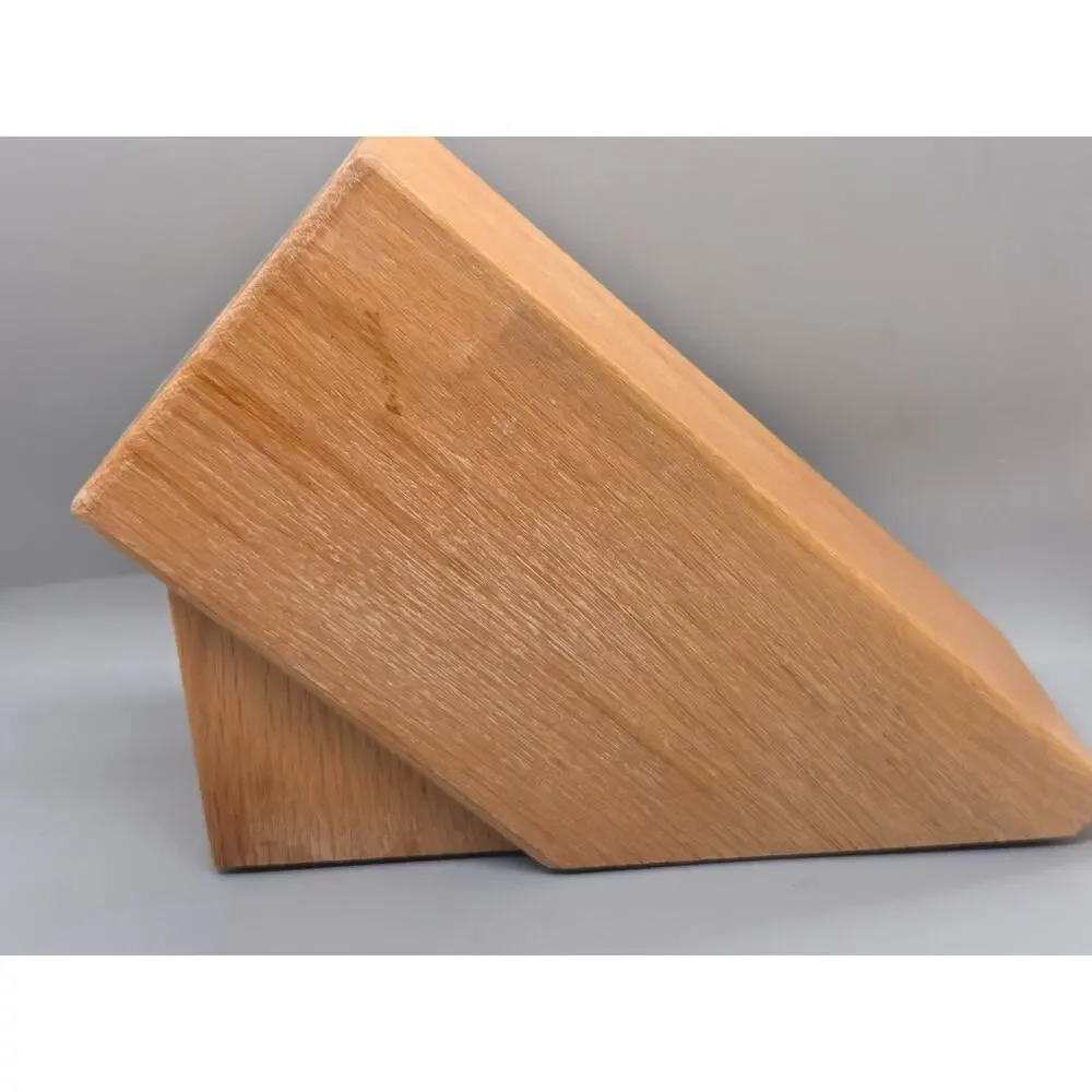 Cutco 7 Slot Knife Block 6 Slots For Knives 1 Hole Oak USA Made Wood Natural